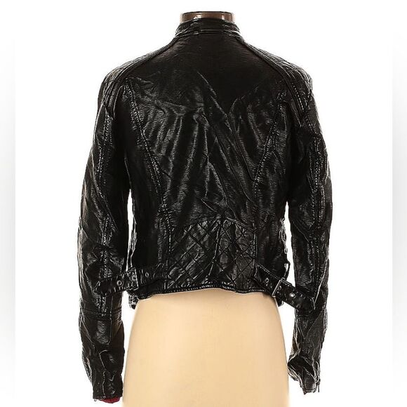 Free People Faux Leather Jacket Small - Picture 3 of 3